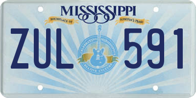 MS license plate ZUL591