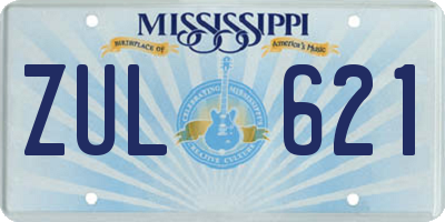 MS license plate ZUL621
