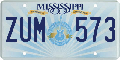 MS license plate ZUM573