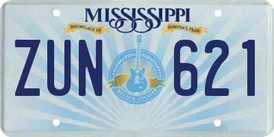 MS license plate ZUN621