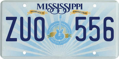 MS license plate ZUO556