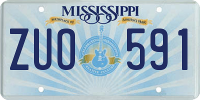 MS license plate ZUO591
