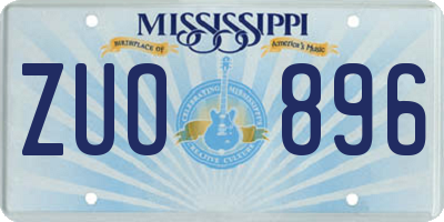 MS license plate ZUO896