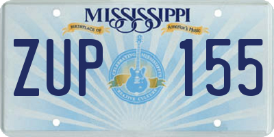 MS license plate ZUP155