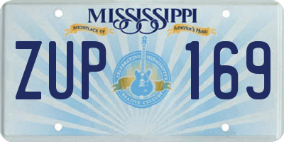 MS license plate ZUP169