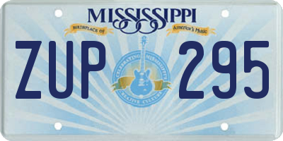 MS license plate ZUP295