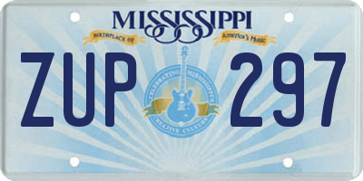 MS license plate ZUP297