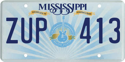 MS license plate ZUP413
