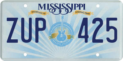 MS license plate ZUP425