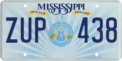 MS license plate ZUP438