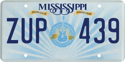 MS license plate ZUP439