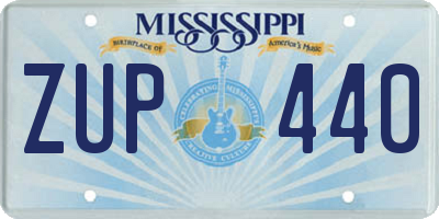 MS license plate ZUP440