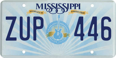 MS license plate ZUP446