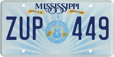 MS license plate ZUP449
