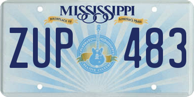 MS license plate ZUP483