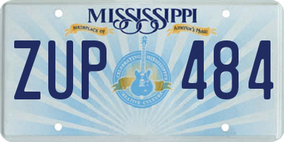MS license plate ZUP484