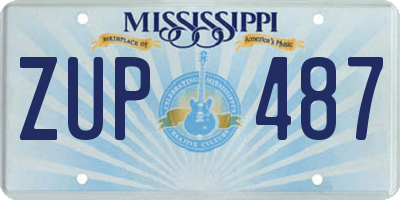 MS license plate ZUP487