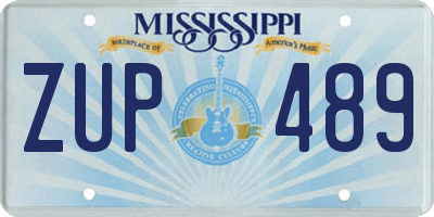 MS license plate ZUP489
