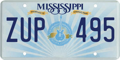 MS license plate ZUP495