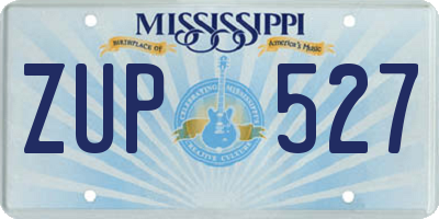 MS license plate ZUP527