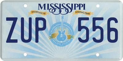 MS license plate ZUP556