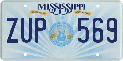 MS license plate ZUP569