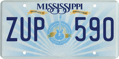 MS license plate ZUP590