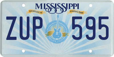 MS license plate ZUP595