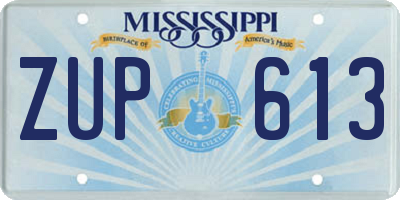 MS license plate ZUP613
