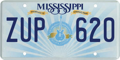 MS license plate ZUP620