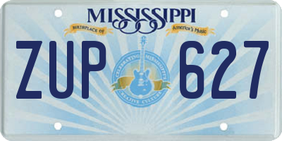 MS license plate ZUP627