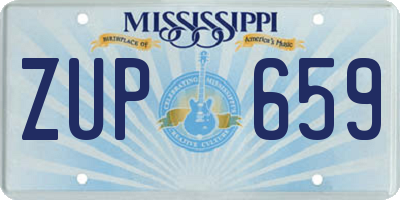 MS license plate ZUP659