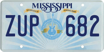 MS license plate ZUP682