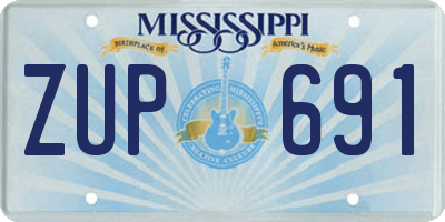MS license plate ZUP691