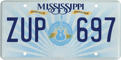 MS license plate ZUP697