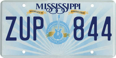 MS license plate ZUP844