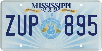 MS license plate ZUP895