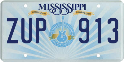 MS license plate ZUP913