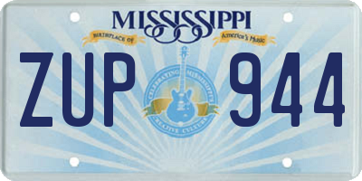 MS license plate ZUP944