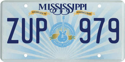 MS license plate ZUP979
