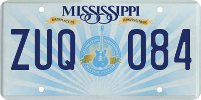 MS license plate ZUQ084