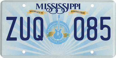 MS license plate ZUQ085