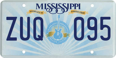 MS license plate ZUQ095