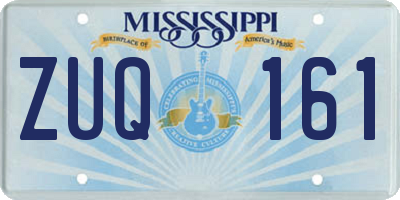 MS license plate ZUQ161