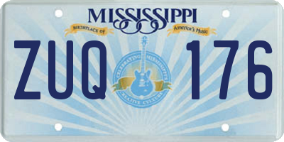 MS license plate ZUQ176