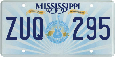 MS license plate ZUQ295