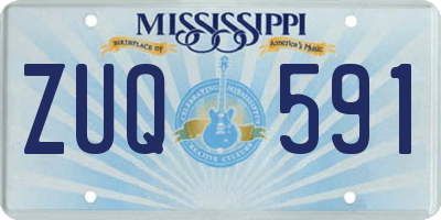MS license plate ZUQ591