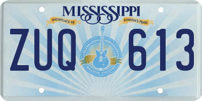 MS license plate ZUQ613