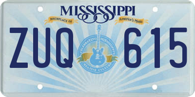 MS license plate ZUQ615