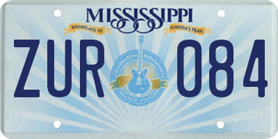 MS license plate ZUR084